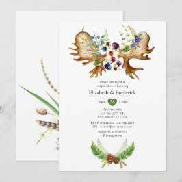 Akvarell Rustik Skogskoppelsskjuts Inbjudningar