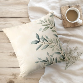 Akvarell Rustika Olivkvistar Kudde