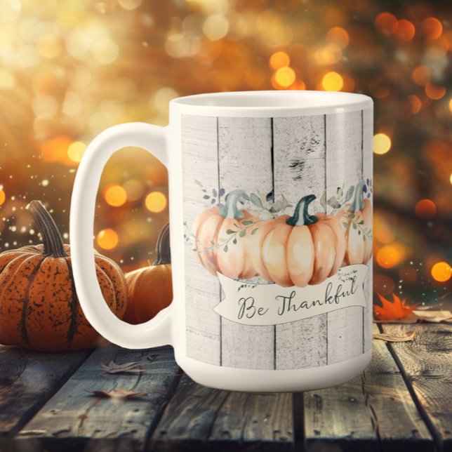 Akvarell Rustika Pumpor Kaffemugg (Watercolor Rustic Pumpkins Coffee Mug)