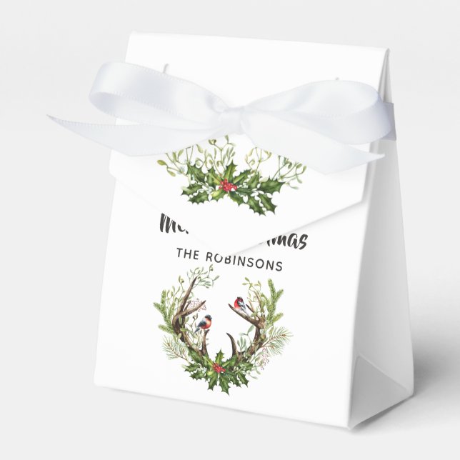 Akvarell Rustika Ren Jul Presentaskar (Framsidan Sidan)