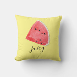 Akvarell Saftig Vattenmelon Kil Kudde