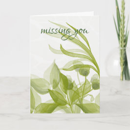 Akvarell Saknar dig Kort