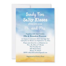 Akvarell Sandy Toes Efterbröllopsfirande