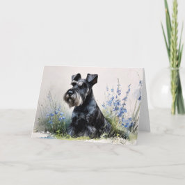 Akvarell Schnauzer Kort