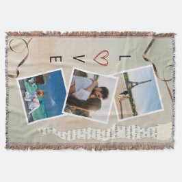 Akvarell Scrapbook Kärlek Foto Design Filt