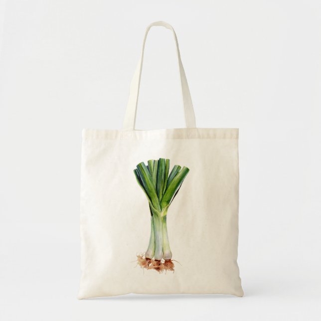 Akvarell Shallot  Tygkasse (Framsidan)
