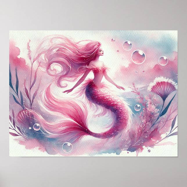 Akvarell Siren Väggkonst  (Framsidan)
