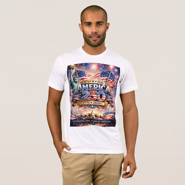 Akvarell  Självständighetsdagen T Shirt (Hel framsida)