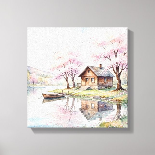 Akvarell Sjökabin Canvas (Framsida)