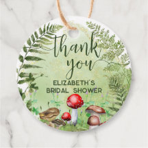 Akvarell Skog Ormbunksväxter Svamp Grönska Skrift