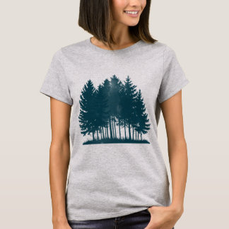 Akvarell Skogs Natur Design | Fredlig T Shirt