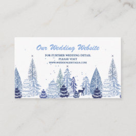 Akvarell Skogs Vinterbröllops Webbplats Tilläggskort