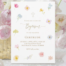 akvarell små blommor Dop