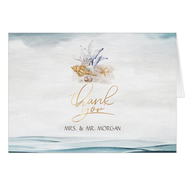 Akvarell Sniglar, Hav  OBS Kort (Framsidan Horizontal)