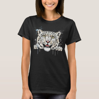 Akvarell Snöleopard som tittar fram T Shirt
