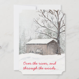 akvarell snöscen julkort