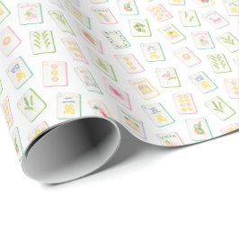 Akvarell Södra Sommar Mahjong Presentpapper