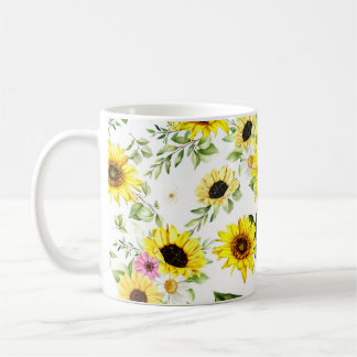 Akvarell Solros 7 Kaffemugg