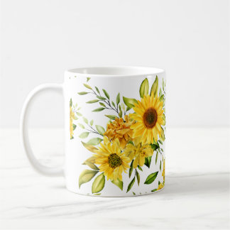 Akvarell Solros 8 Kaffemugg