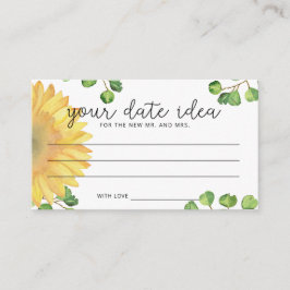 Akvarell solros Datum natt idéer \ Datum burk Tilläggskort