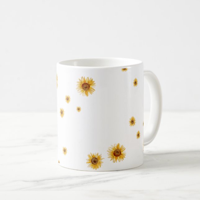 Akvarell Solrosor Kaffemugg (Framsida höger)