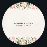 Akvarell Sömlösa Vilda Blommor Bröllop Runt Klistermärke<br><div class="desc">Dessa förtrollande klistermärken har en rustik och fantasifull design inspirerad av vildblommornas skönhet. Oavsett om du planerar en bohemisk trädgårdshögtid, en landsbygdsfirande eller en romantisk utomhussoaré, tillför dessa klistermärken en touch av naturlig elegans. Använd dem för att försegla dina bröllopsinbjudningar, dekorera presentaskar eller pryda platskort. Anpassa dessa klistermärken med ditt...</div>