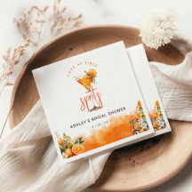 Akvarell Spritz Orange Blommor Bröllopsdusch