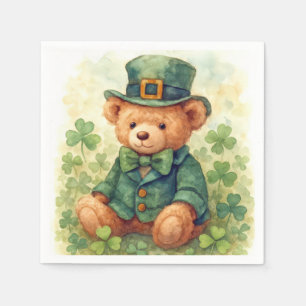 Akvarell St. Patrick's Day Nallebjörn Pappersservett