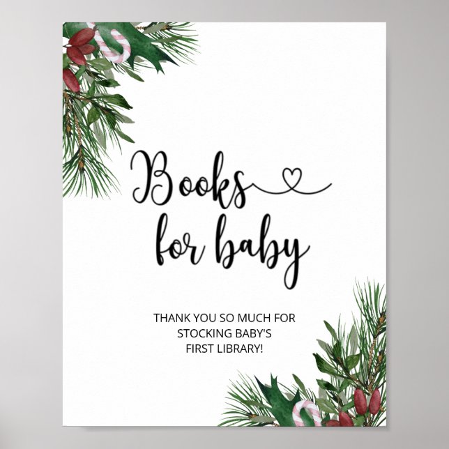 Akvarell städsegröna blommande böcker för bebis poster (Framsidan)