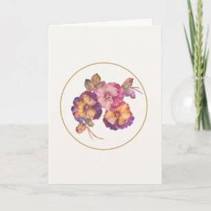 Akvarell Stilla Blomma Blommar Brevkort Kort