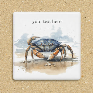 Akvarell Strandkrabba, specialbeställning Magnet