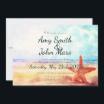 Akvarell strandscen med sjöstjärna inbjudningar<br><div class="desc">En vacker akvarellinbjudan.</div>