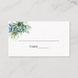 Akvarell Sukkulent Blommig Bouquet Boho Bröllop Placeringskort
