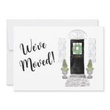 Akvarell Svart Dörr Vi Har Bytt Plats