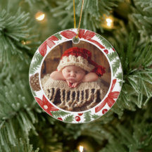 Akvarell Tall Foto Barnets Första Jul