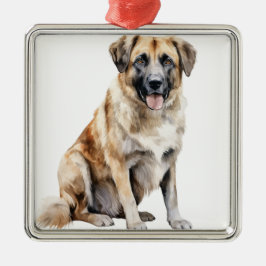 AKVARELL TAN ANATOLISK HERDEHUND JULGRANSPRYDNAD METALL