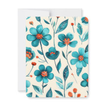 Akvarell Tealblommor