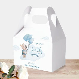 Akvarell Teddybjörn Baby Shower Presentaskar