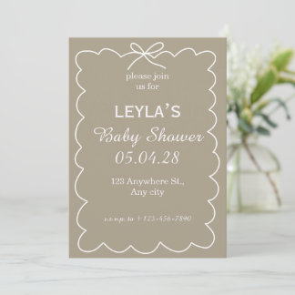 Akvarell Teddybjörn Varmt Luftballong Baby Shower Inbjudningar