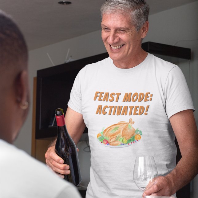 Akvarell Thanksgiving Kalkon Festläge T Shirt (Skapare uppladdad)
