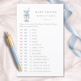 Akvarell Tini Boy Baby Shower Lek Baby Trivia