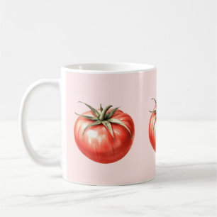 Akvarell tomatillustration kaffemugg