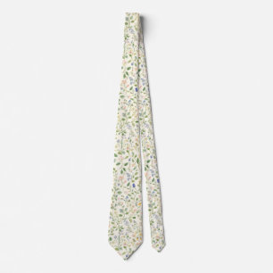 akvarell Trädgårdsblommor Vildblomma Vår Äng Slips