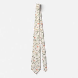 akvarell Trädgårdsblommor Vildblomma Vår Äng Slips
