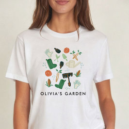 Akvarell Trädgårdsskötsel Personlig T Shirt