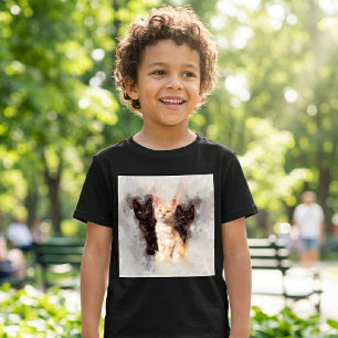 Akvarell Trio av söta svarta och orange kattungar T Shirt