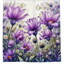 Akvarell Tusenskönas Blomdesign
