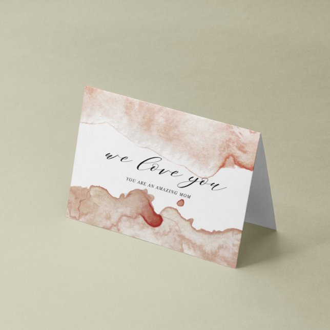 akvarell tvätt glad mors dag kort (Skapare uppladdad)