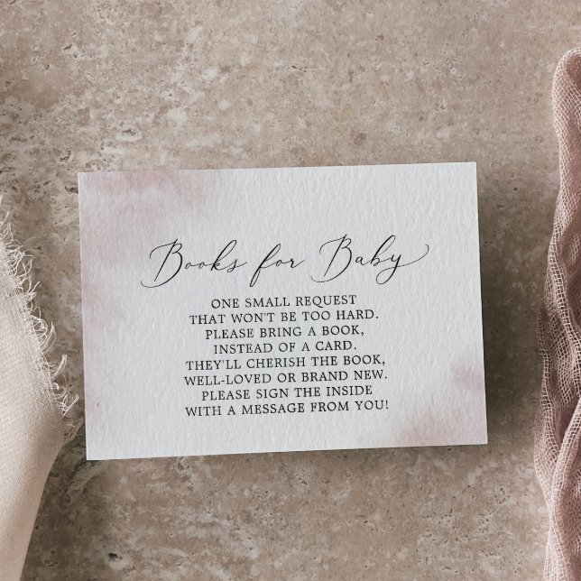 Akvarell Tvätt | Rosa Barnkalas Böcker för Bebisar Tilläggskort (Skapare uppladdad)