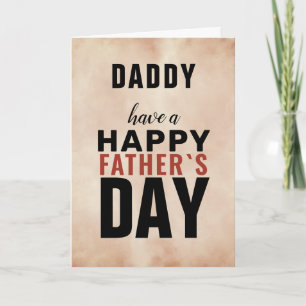 Akvarell Typografi Pappa Glad Fars Dag Kort